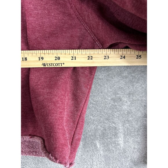 Pop Surf Women Large Red Crop Hoodie Santa Monica CA Logo Beach Sweatshirt - Picture 7 of 9